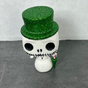 Mini Funko Pop Jack Skellington Nightmare Before Christmas Snowman Green Glitter